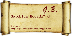 Golobics Bocsárd névjegykártya